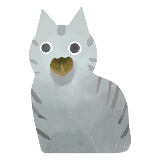 Personaje de gato de planta muerta acuarela Diseño PNG