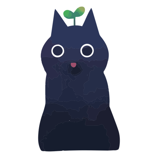 Personagem de gato de planta bebê aquarela Desenho PNG
