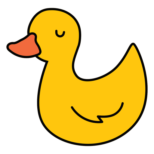 Floating rubber duck PNG Design