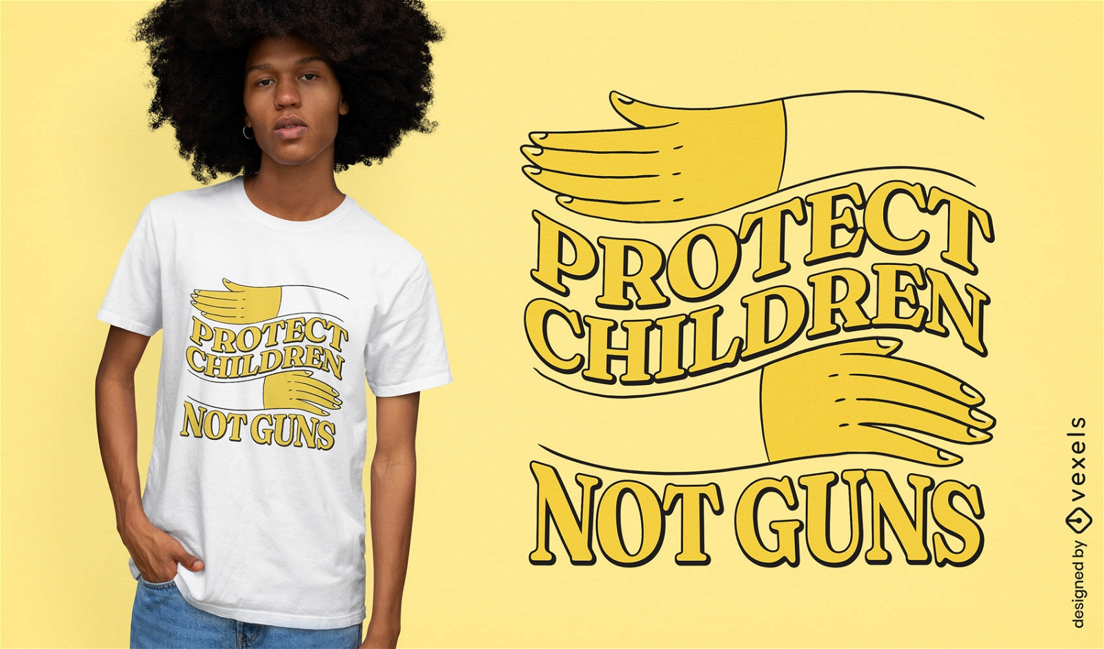 Proteja as crian?as citam o design da camiseta