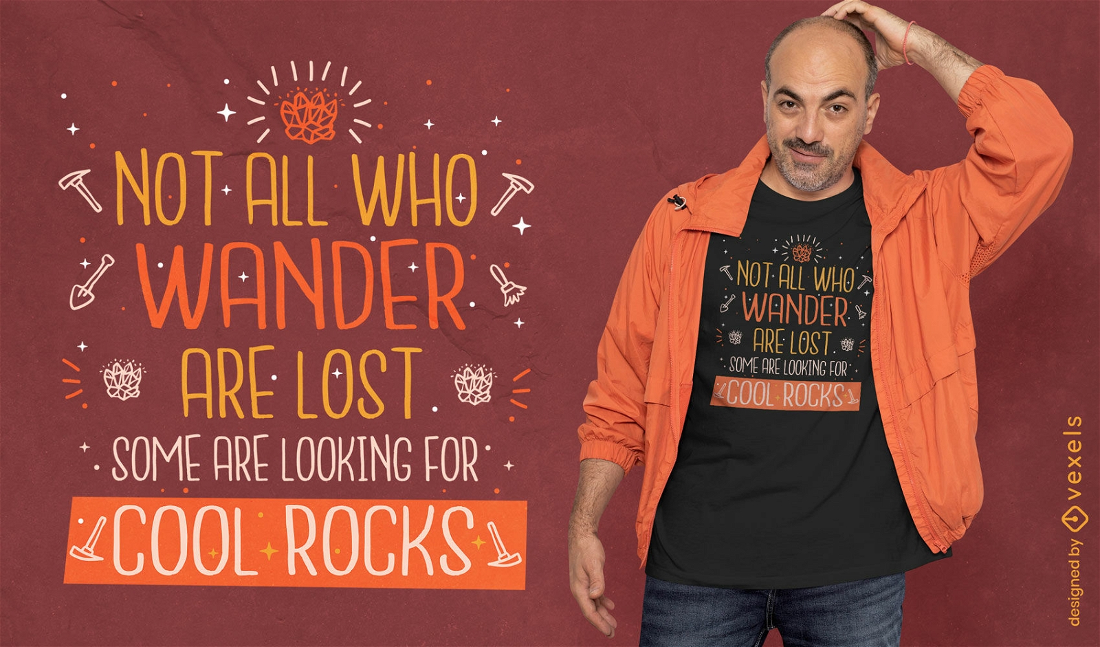 Cool rocks ciencia cita divertida diseño de camiseta