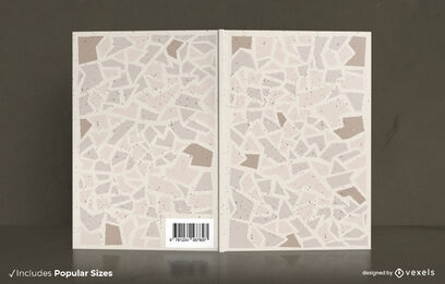 Design de capa de livro de mármore geométrico