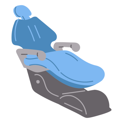 Blue dental chair PNG Design