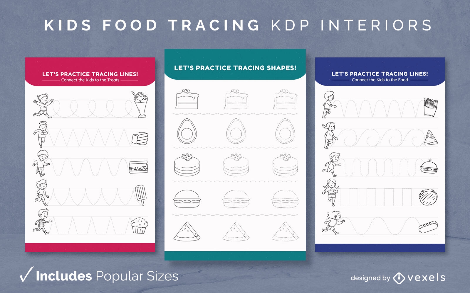 Modelo de design de diário de rastreamento de alimentos KDP