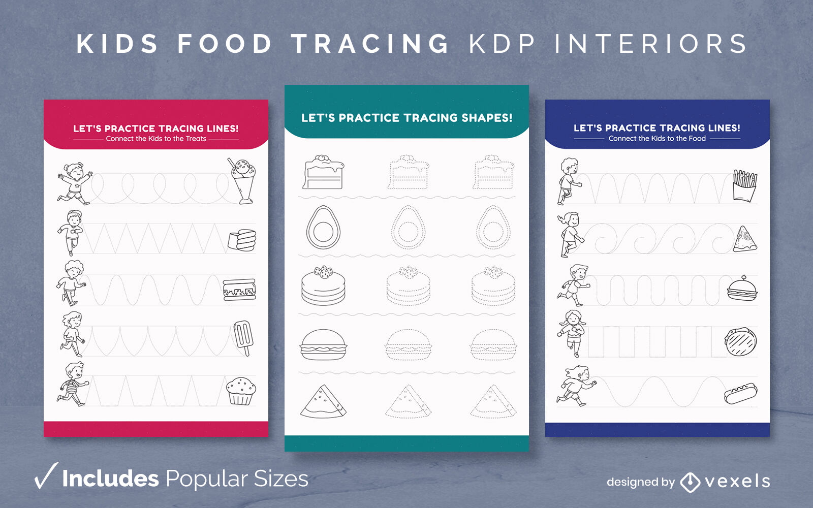 Plantilla de diseño de diario de seguimiento de alimentos KDP