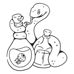Personagem de curso de poção de cobra Desenho PNG