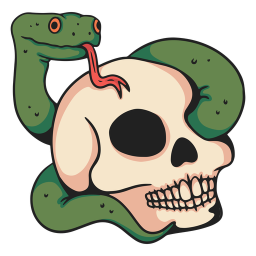 Carácter de calavera de serpiente Diseño PNG