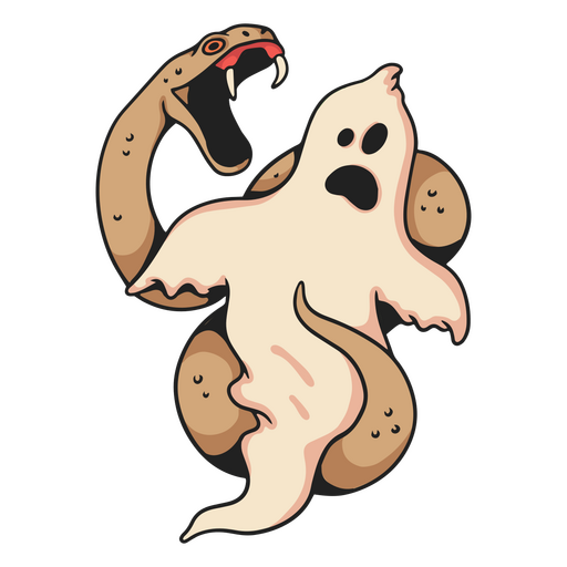 Carácter de fantasma de serpiente Diseño PNG