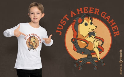 Meer design de camiseta de desenho animado de jogador