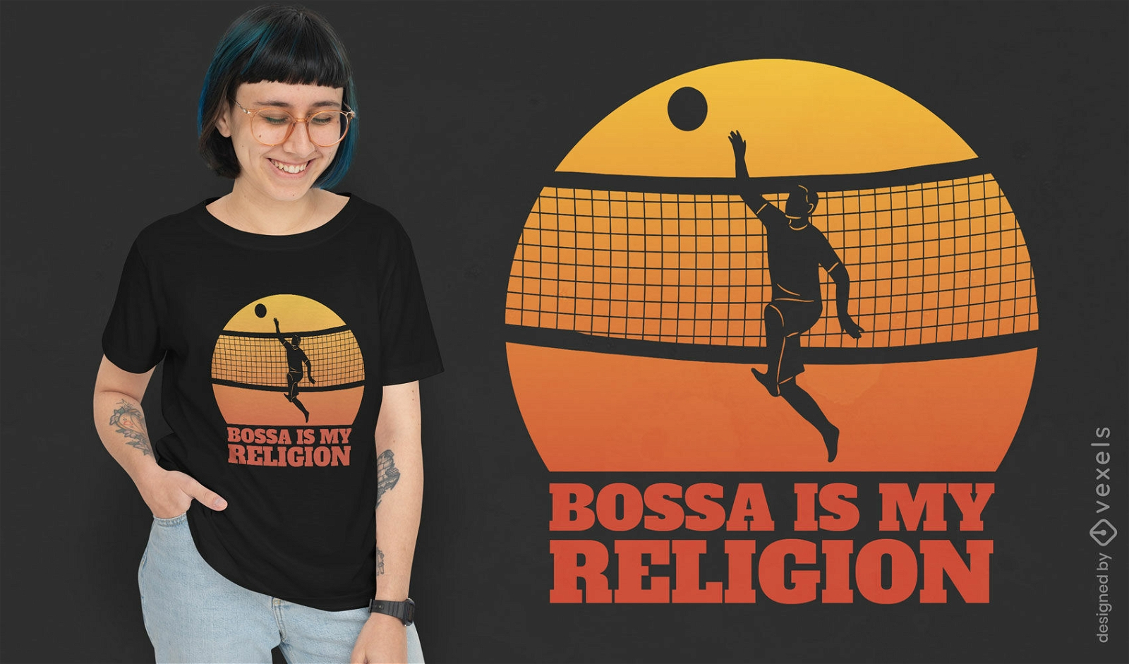 Bossaball é minha religião design de t-shirt