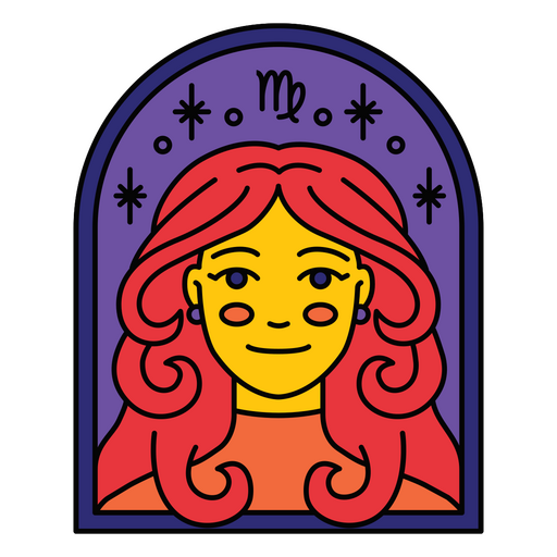 Virgo sign in the western horoscope PNG Design