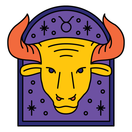Taurus sign in the western horoscope PNG Design