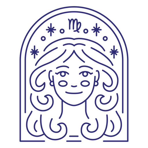 Jungfrauzeichen im Horoskop PNG-Design