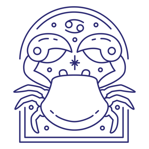 Cancer sign in the horoscope PNG Design