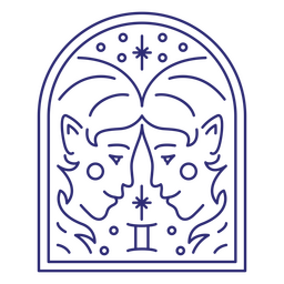 Zwillinge im Horoskop PNG-Design