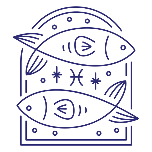 Pisces sign in the horoscope PNG Design