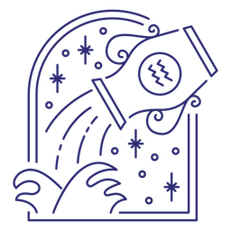 Signo de Acuario en el horoscopo Diseño PNG