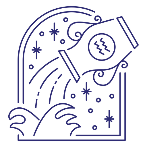 Aquarius sign in the horoscope PNG Design