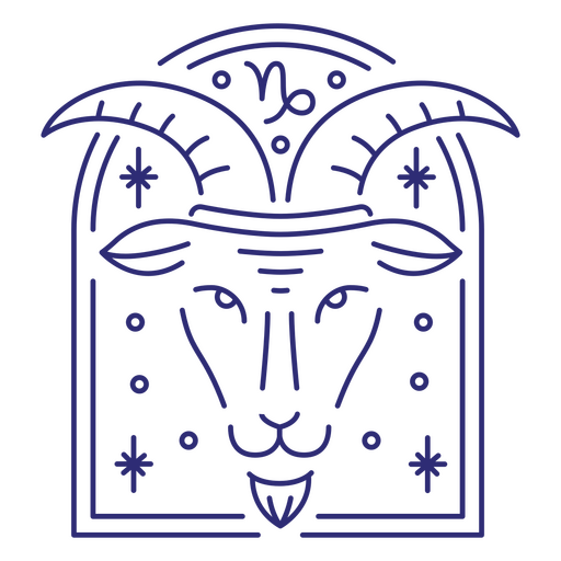 Steinbockzeichen im Horoskop PNG-Design