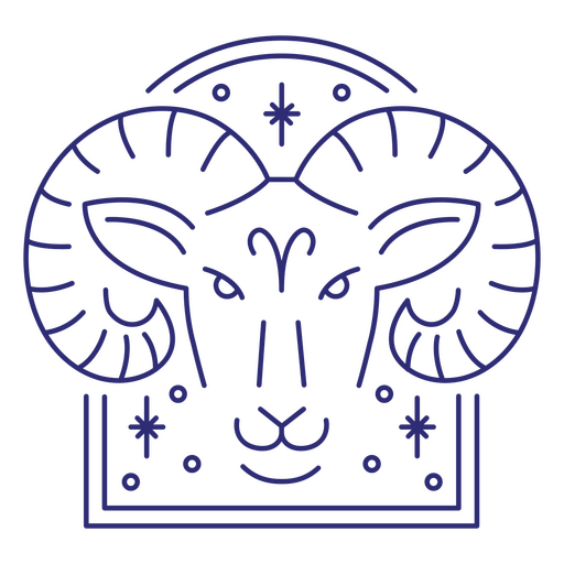 Aries sign in the horoscope PNG Design