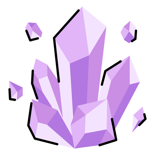 Violetter Quarzkristall PNG-Design