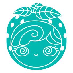 Crazy head in a strawberry PNG Design