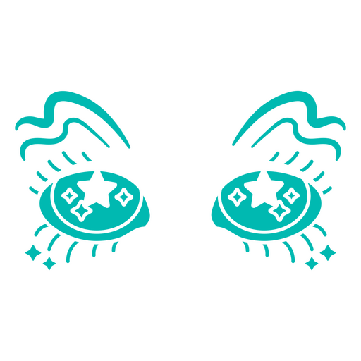 Psychedelische Augen mit Make-up PNG-Design