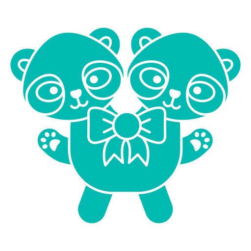 Siamese bears image PNG Design