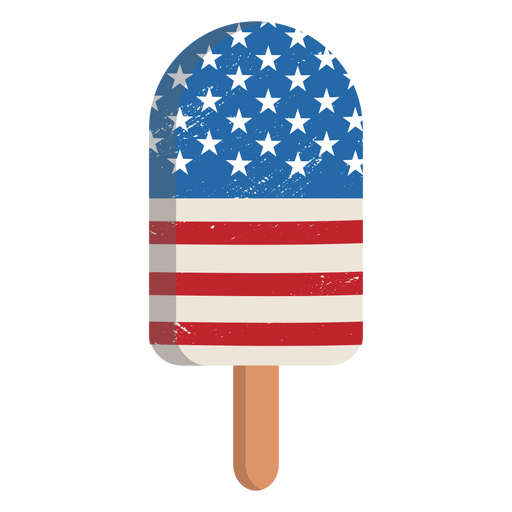 Amerikanisches Eis am Stiel Amerikanische Flagge