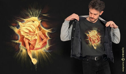 Diseño de camiseta de pintura de Dios creador