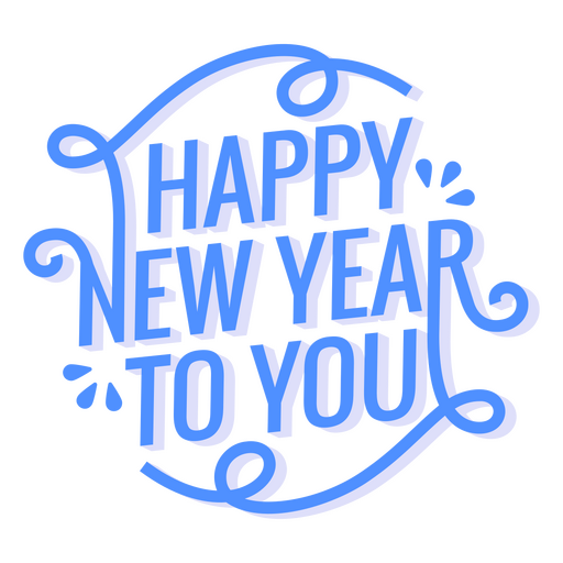 Happy New Year quote sentiment PNG Design