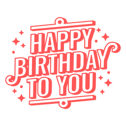 Sentimento de citação de acidente vascular cerebral de feliz aniversário Desenho PNG