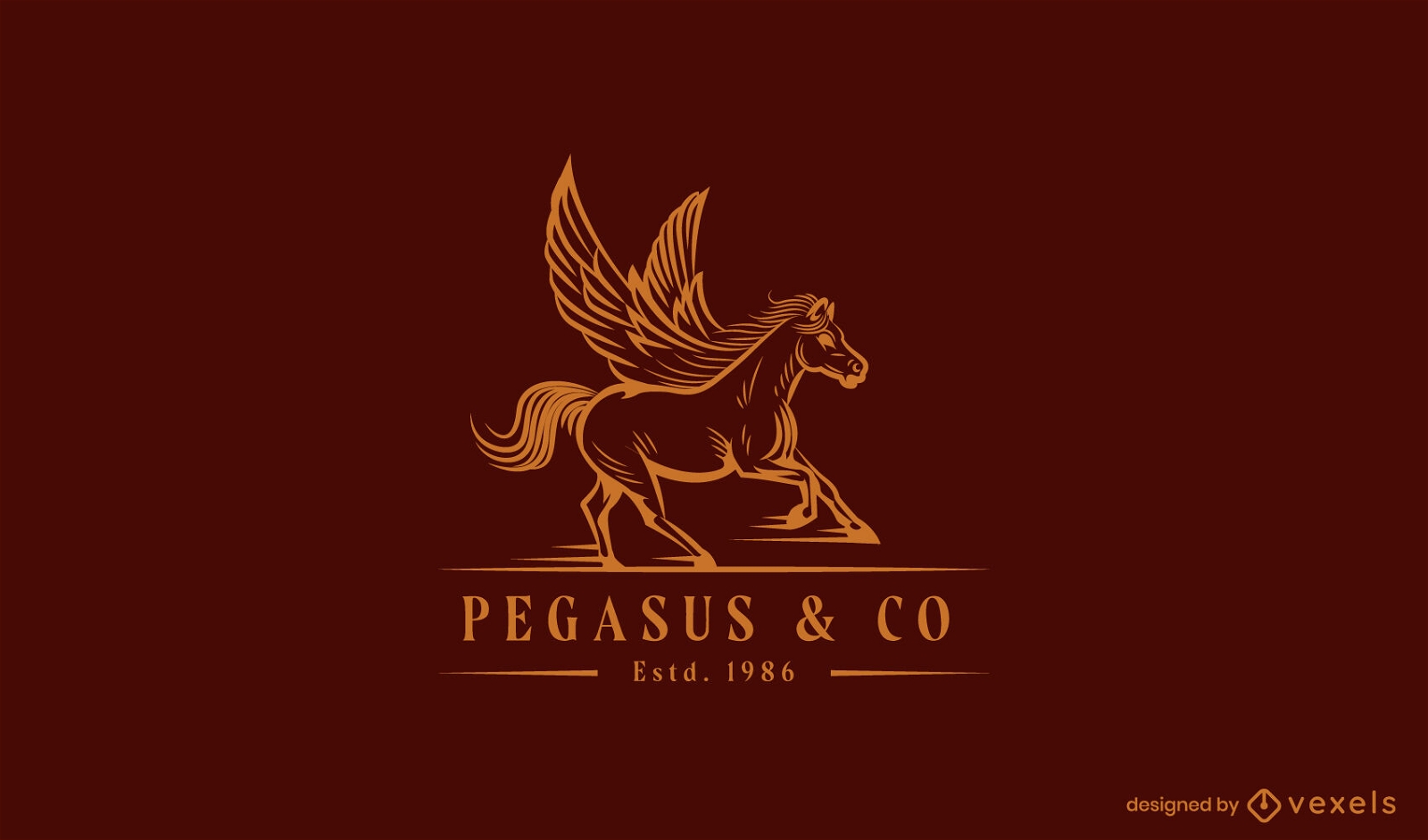 Diseño de logotipo de Pegaso