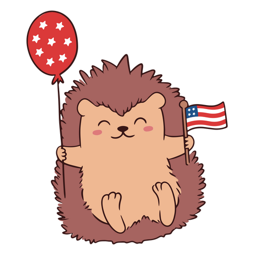 Proud american porcupine PNG Design