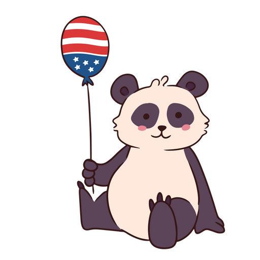 Süßer amerikanischer Bär mit Brille PNG-Design