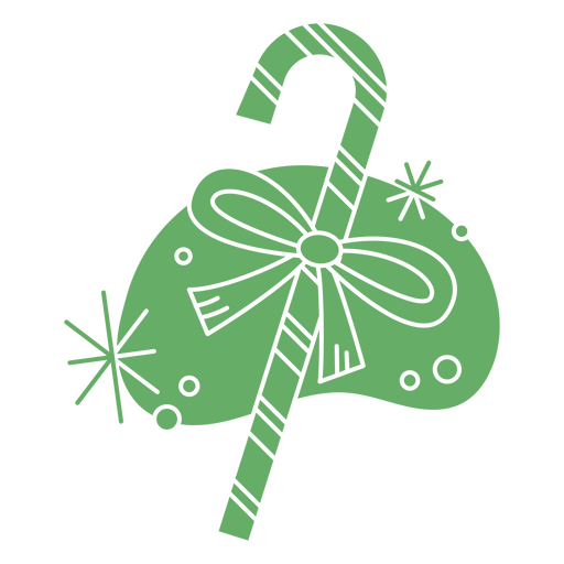 Un bastón de menta dulce Diseño PNG