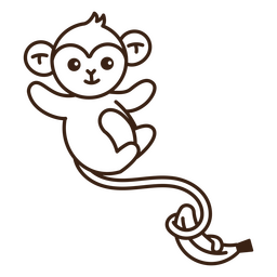 Affenbauch mit Banane PNG-Design