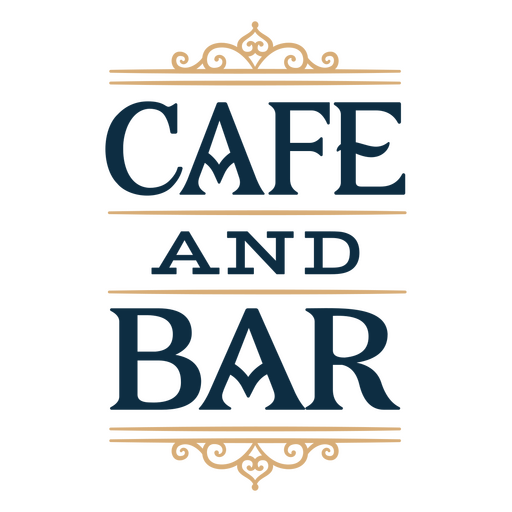 Cafe and bar sentiment quote PNG Design