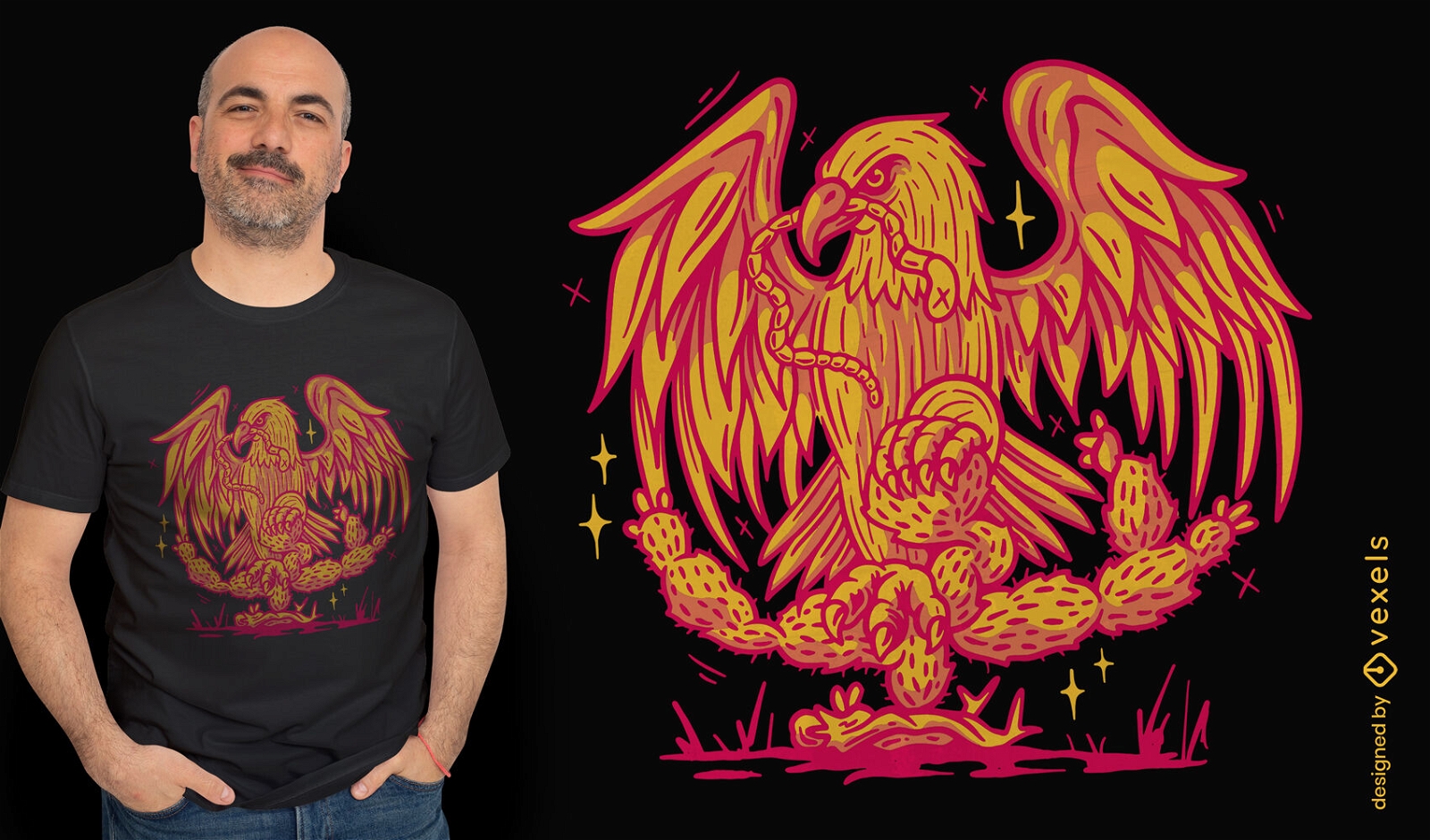 Eagle worm animal t-shirt design