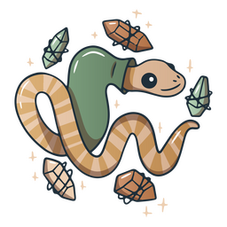 Desenho de cristais de cobra de feiticeiro Desenho PNG