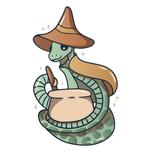 Desenho de pote de cobra de feiticeiro
