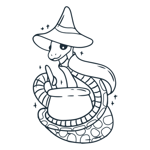 Design PNG E SVG De Desenho De Velas De Cobra De Feiticeiro Para Camisetas