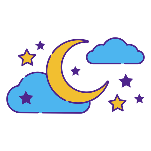 Peaceful starry night PNG Design