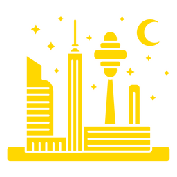 City in the future PNG Design