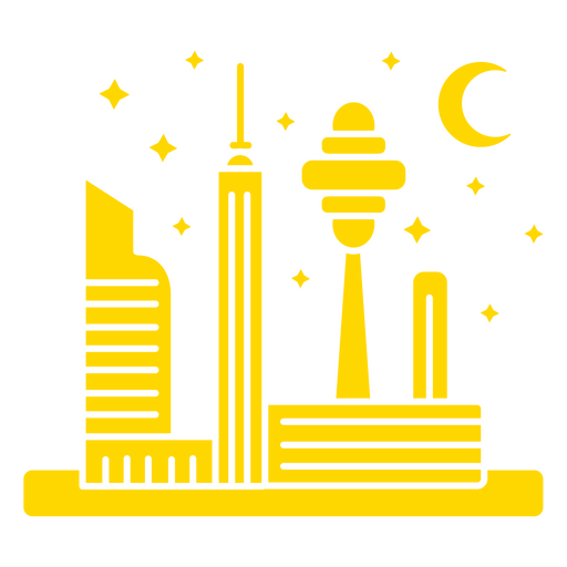 City in the future PNG Design