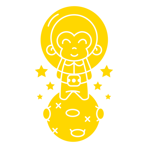 Adorável macaco astronauta Desenho PNG