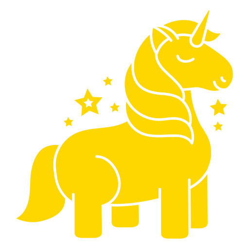 Little shiny unicorn PNG Design