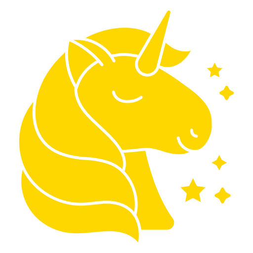 Brightening unicorn PNG Design
