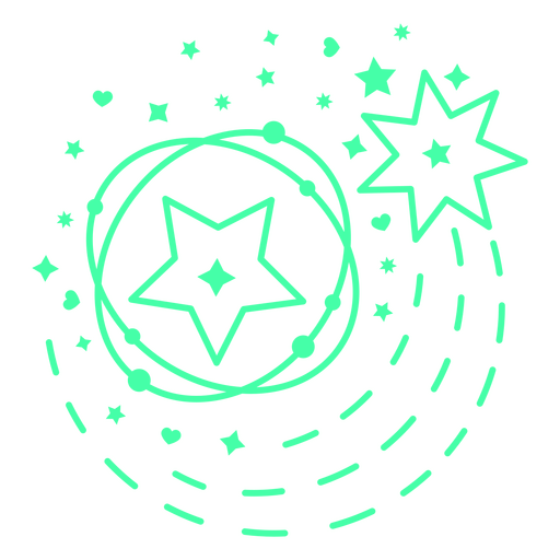 constelação de estrelas brilhantes Desenho PNG