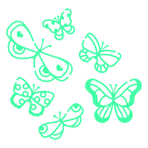 Fliegende Schmetterlinge PNG-Design